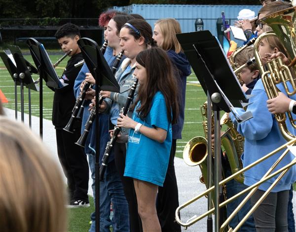 South River Feeder Elementary, Middle and High School Combined Band Performing